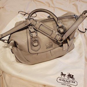 Coach Madison Sabrina leather bag, silver